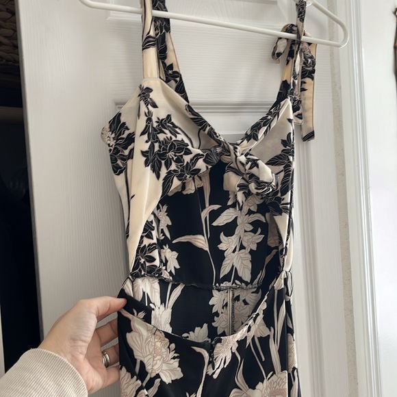 Topshop Black and Cream Floral Jumpsuit - Picture 3 of 4